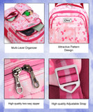 CLUCI Floral Backpack for Girls | Korean Style School & College Bag | Multi Pocket Water Resistant Backpack | Stylish Travel Bag for Women & Teen Girls