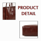 CLUCI Women's Crocodile Pattern Tote Bag Combo Set | Large & Small PU Leather Shoulder Handbags with Scarf | Stylish Office, Shopping & Everyday Combo Bags