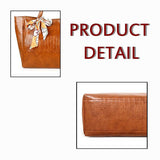 CLUCI Women's Small Crocodile Pattern Tote Bag with Scarf | Premium PU Leather Shoulder Handbag | Mini Office & Casual Handbag for Women