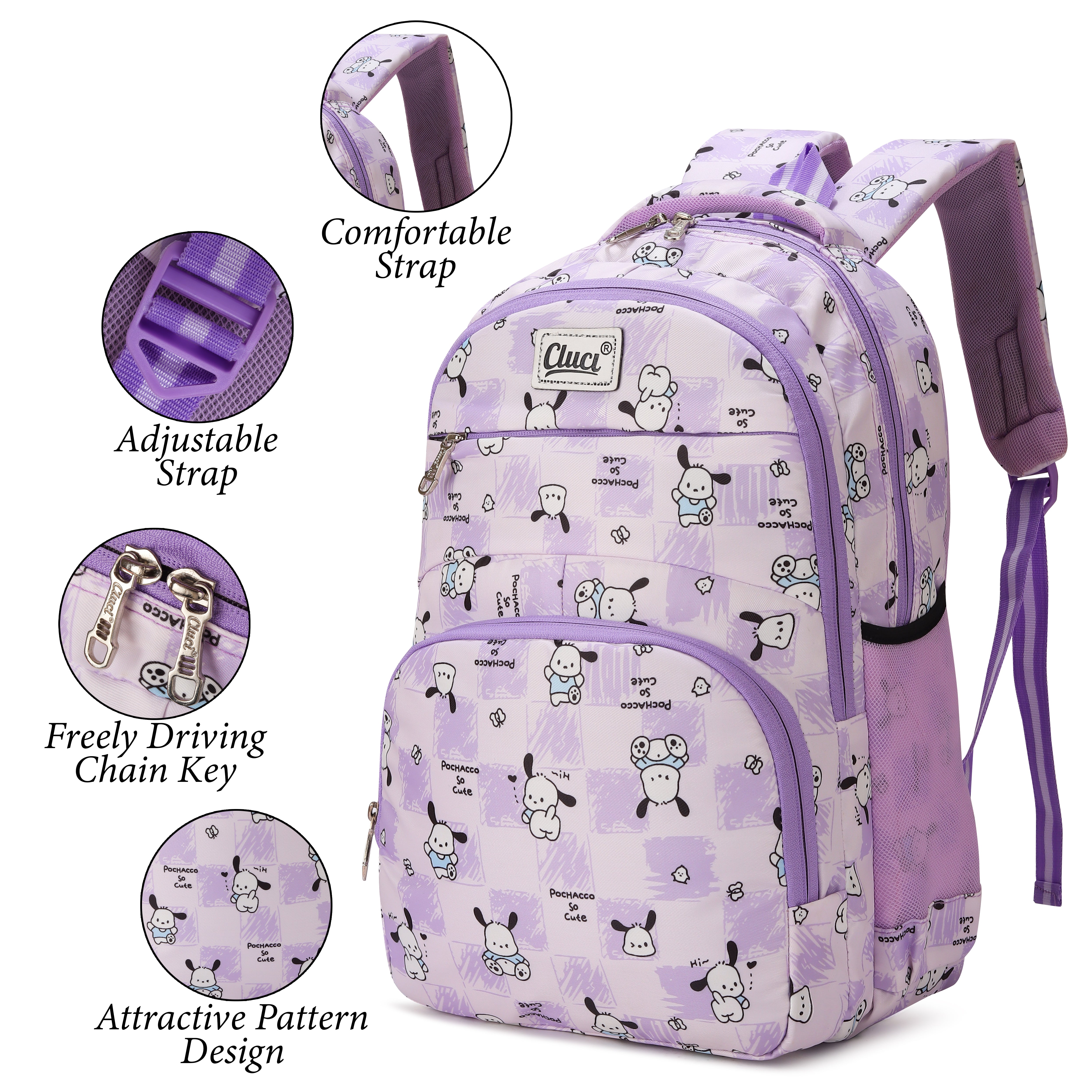 Cluci 30L Premium Printed Backpack for Kids & Adults | Soft Padding, Durable Fabric & Stylish Design