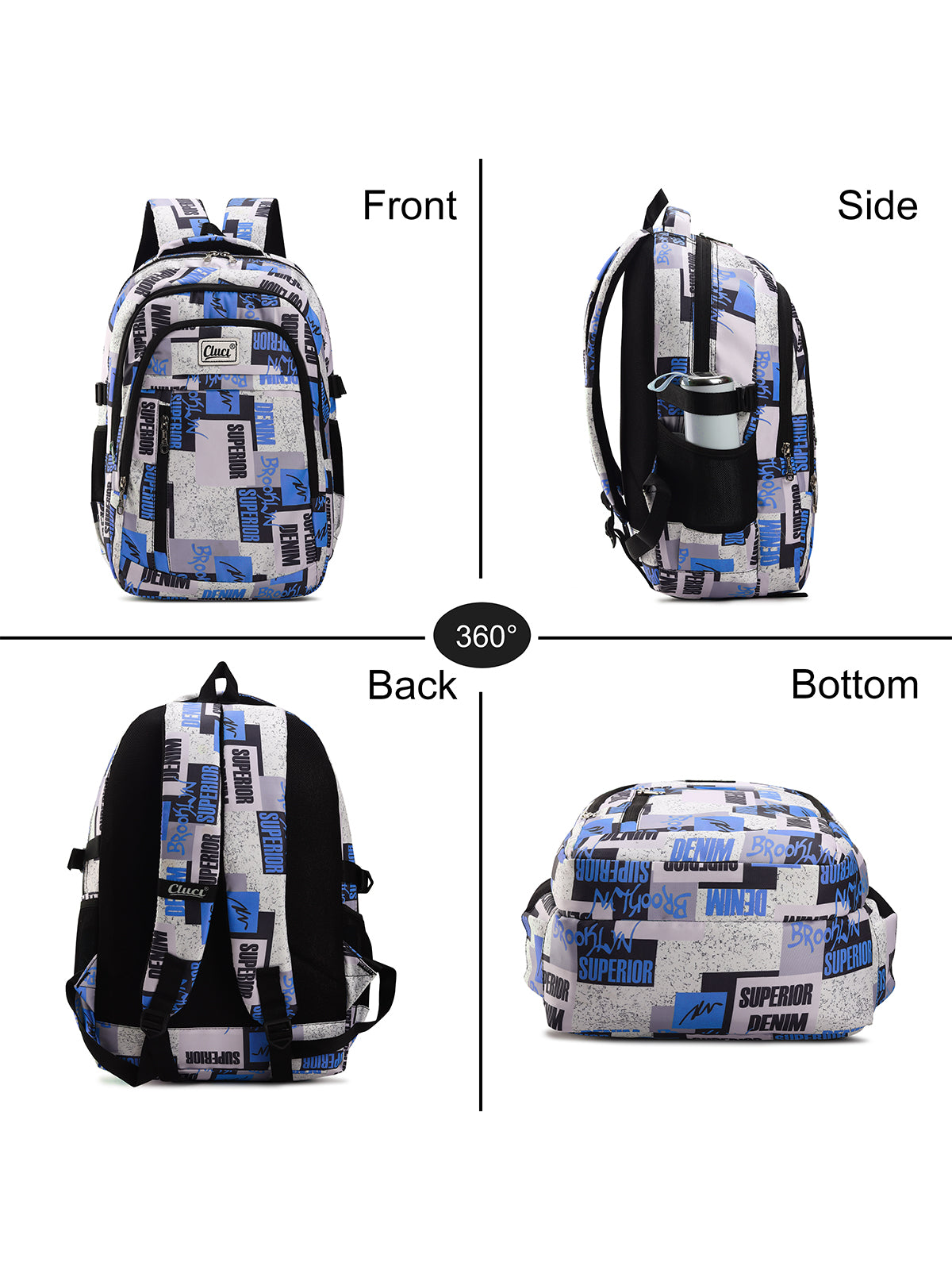 CLUCI 35L Printed School & College Backpack | Stylish Casual Bag