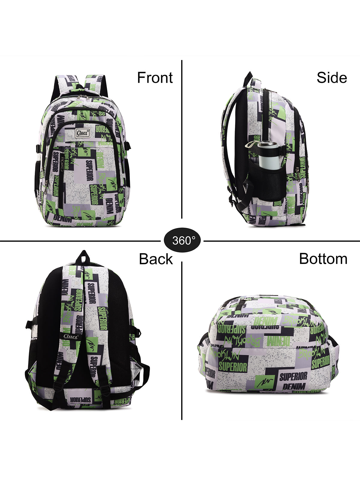 CLUCI 35L Printed School & College Backpack | Stylish Casual Bag