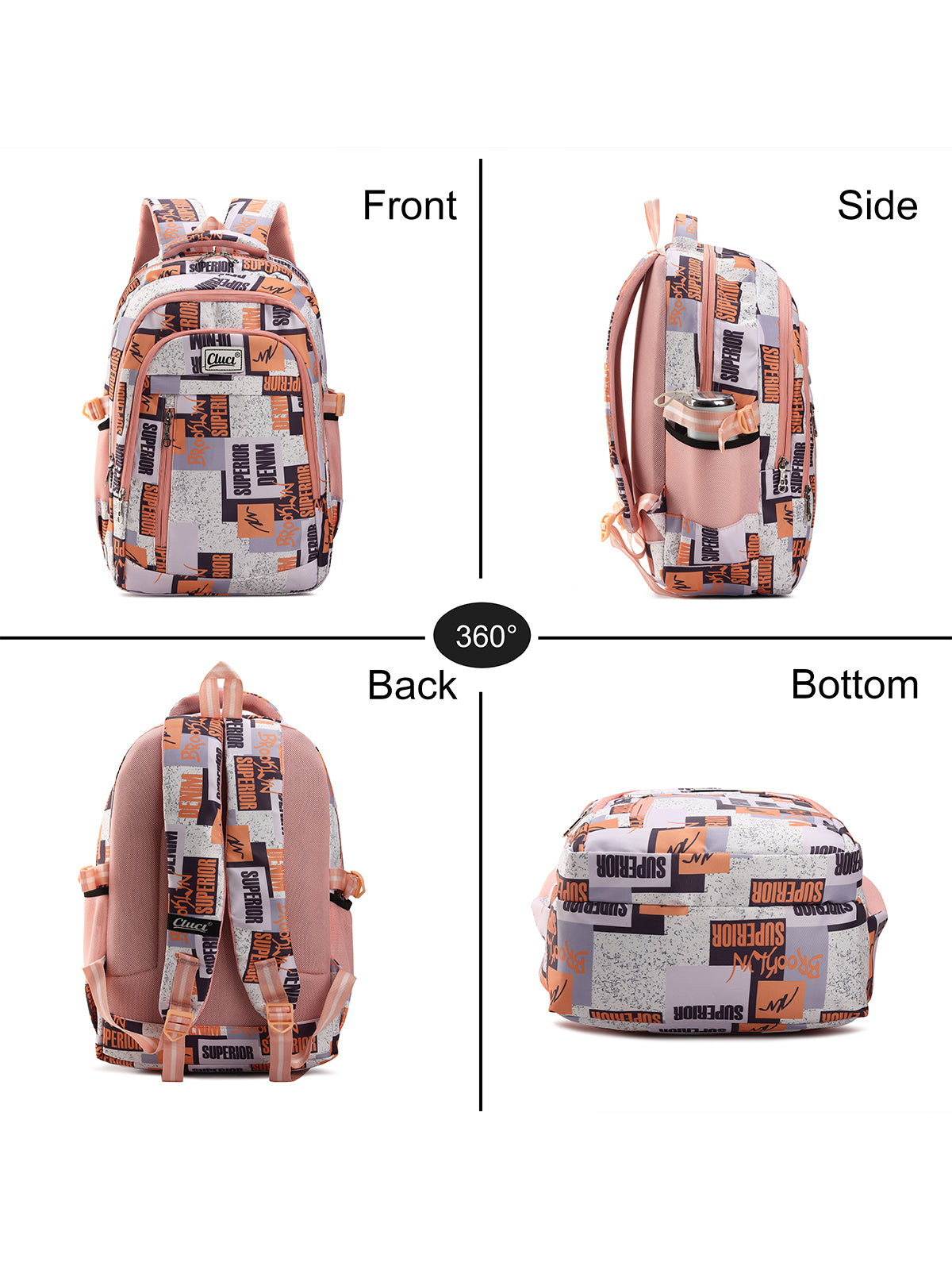 CLUCI 35L Printed School & College Backpack | Stylish Casual Bag